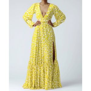 Hanifa Alia Dress Size L Yellow